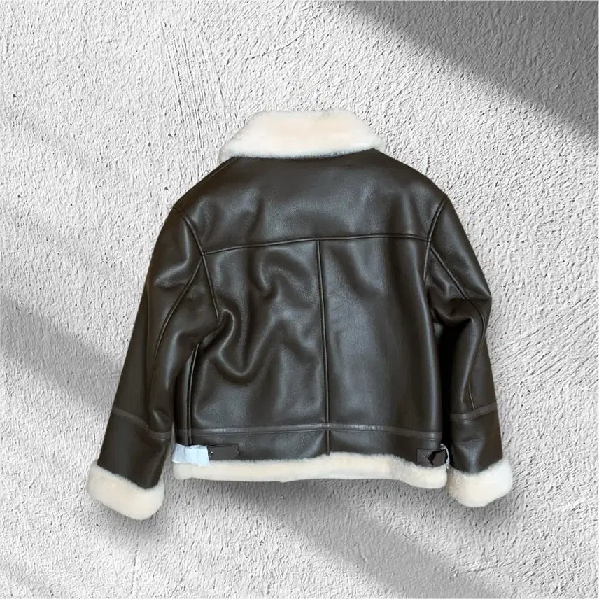 [BUNJANG] Celeb Shop Brown Fur Moustang Half Coat / celeb shop 셀렙샵 브라운 퍼 무스탕 하프코트