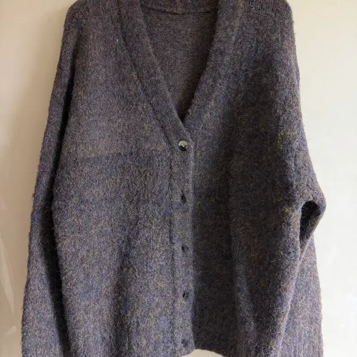 [BUNJANG] Brown Purple Mix Cardigan / 브라운 퍼플 믹스 가디건