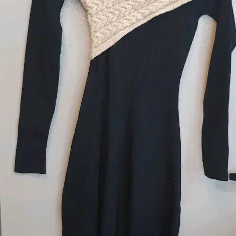 [BUNJANG] Black Cable Knit Long Dress / 설특가!블랙 꽈배기 니트 롱 원피스 프리 55사이즈가입어야이뻐요