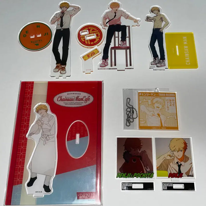 [BUNJANG] Chainsaw Man Denji Acrylic Stand Bundle Set / [일괄] 체인소맨 덴지 아크릴 (7종 세트) (+서비스 포카,캔뱃지)