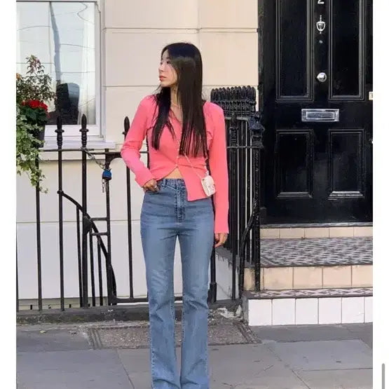 [BUNJANG] Trendier Apparel Mood Bootcut Denim Jeans / 트렌디어패럴 무드 부츠컷 데님 중청 롱버전 s