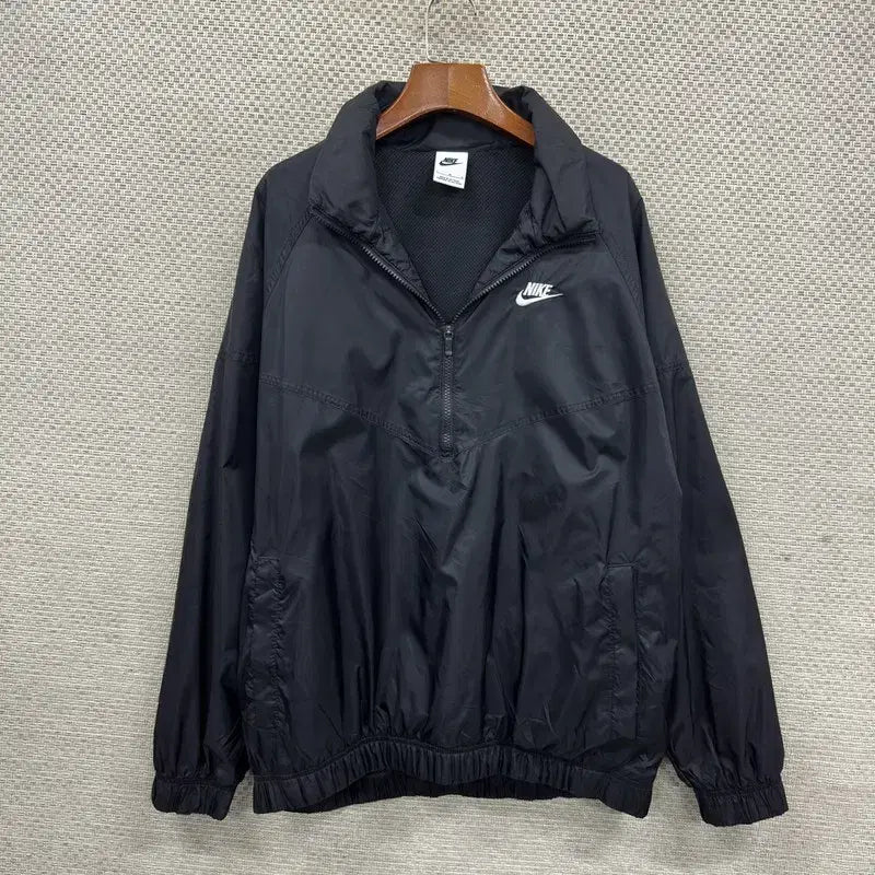 [BUNJANG] Nike Embroidered Logo Anorak Windbreaker Jacket / 나이키 캐주얼 자수로고 아노락 반집업 바람막이 L A05501