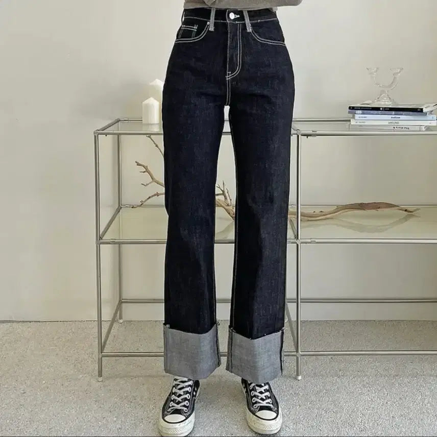 [BUNJANG] Unbranded Raw Denim Roll-up Pants / 생지 데님 롤업 팬츠 s