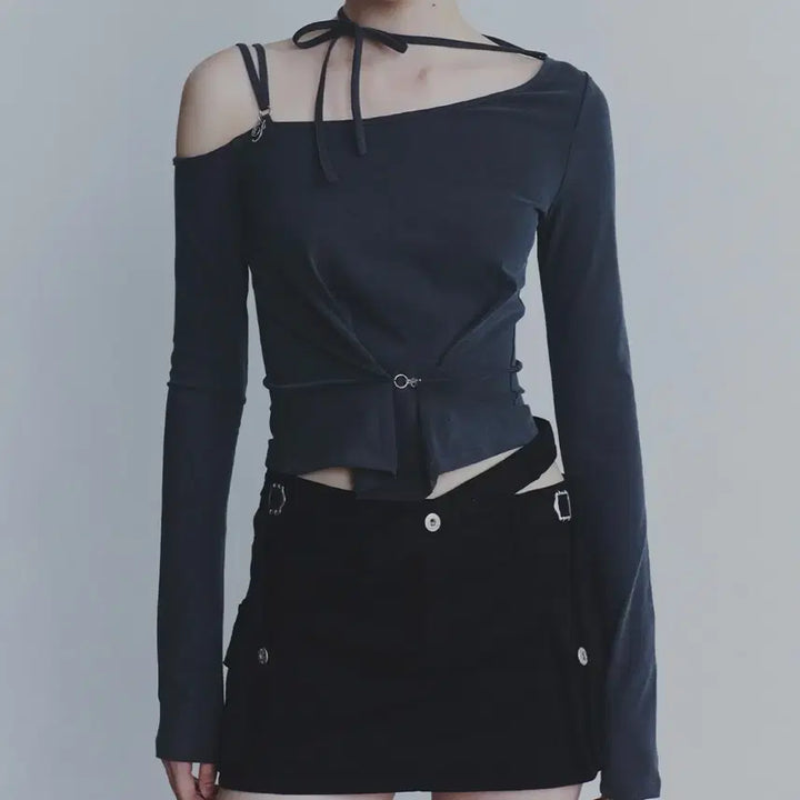 [SOLD OUT] [이벤트 카드+스티커 포함]페인오어플레져 루비후크 롱 슬리브 차콜