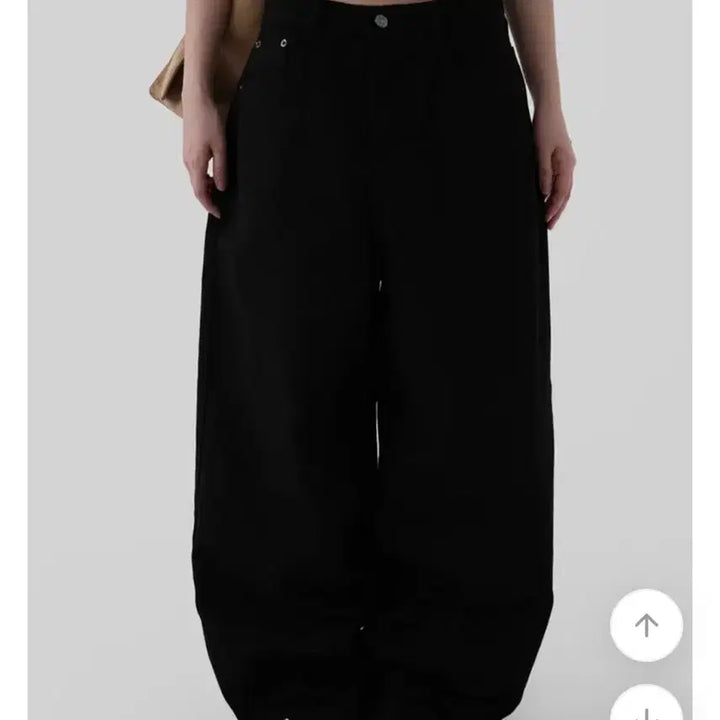 [BUNJANG] Autumn Work Curved Pants Black S / 어텀 워크 커브드 팬츠 블랙 s