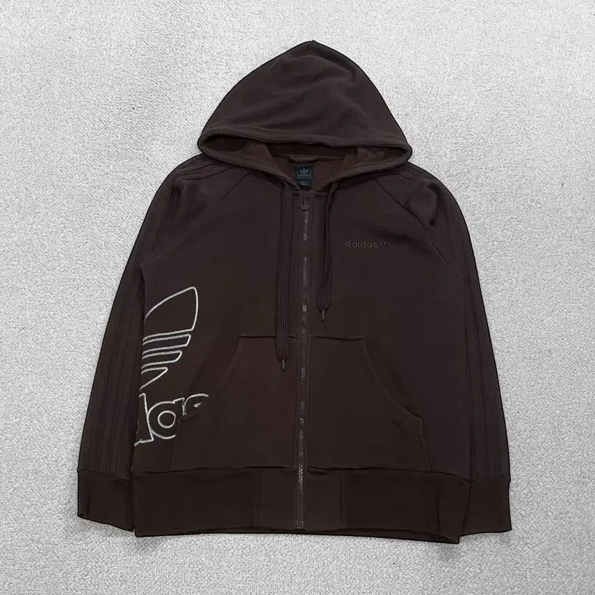 [BUNJANG] Adidas 00s Big Trefoil Hoodie Brown / 아디다스 00s 빅 트레포일 후드집업 브라운 대장급
