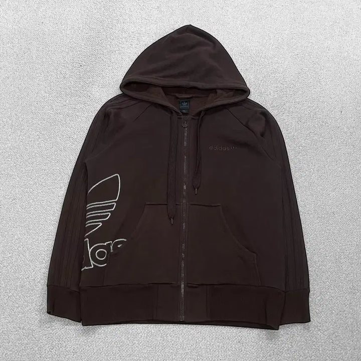 [BUNJANG] Adidas 00s Big Trefoil Hoodie Brown / 아디다스 00s 빅 트레포일 후드집업 브라운 대장급