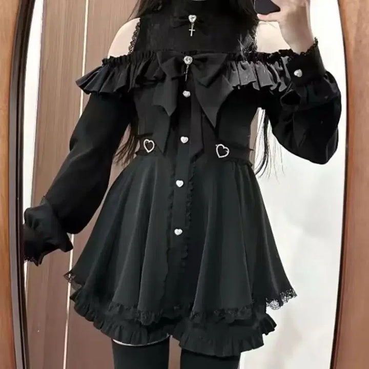 [BUNJANG] Subculture Style Dress and Shorts Set / 지뢰계 서브컬처 원피스 +반바지 세트(예약판매)