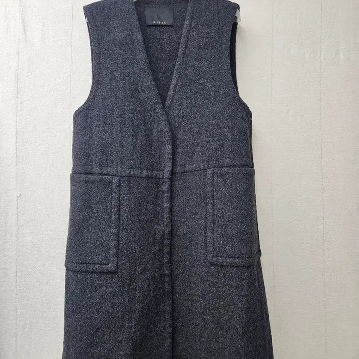 [BUNJANG] Midam Cashmere Wool Long Vest M / 미단  캐시미어울 100% 롱조끼 M