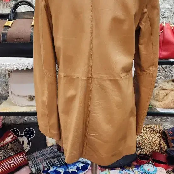 [BUNJANG] Leather Long Jacket (Size 55) / 양가죽 롱자켓 (55)