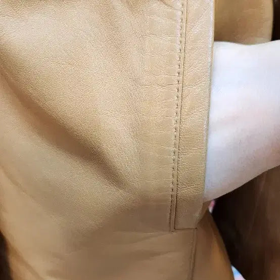 [BUNJANG] Leather Long Jacket (Size 55) / 양가죽 롱자켓 (55)