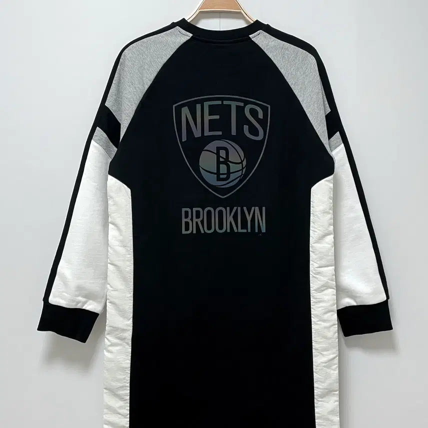 [BUNJANG] NBA Brooklyn Nets Side Snap Long Sweatshirt / NBA 브루클린 네츠 사이드 스냅 롱 맨투맨