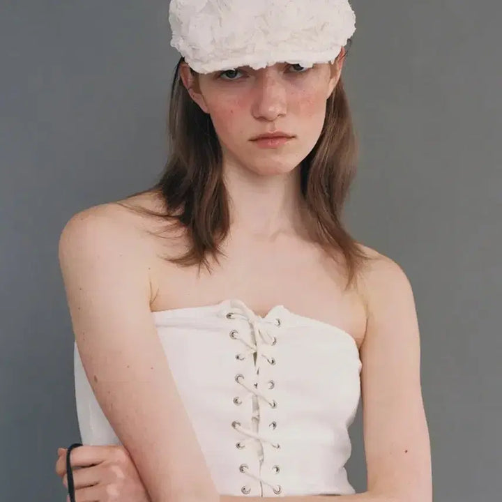 [SOLD OUT] 어썸니즈 클래식 헌팅캡_로즈 크림