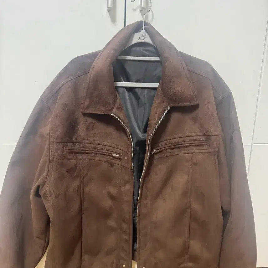 [BUNJANG] Brown Suede Jacket Allis Brand / 브라운 스웨이드 자켓 알리스브랜드