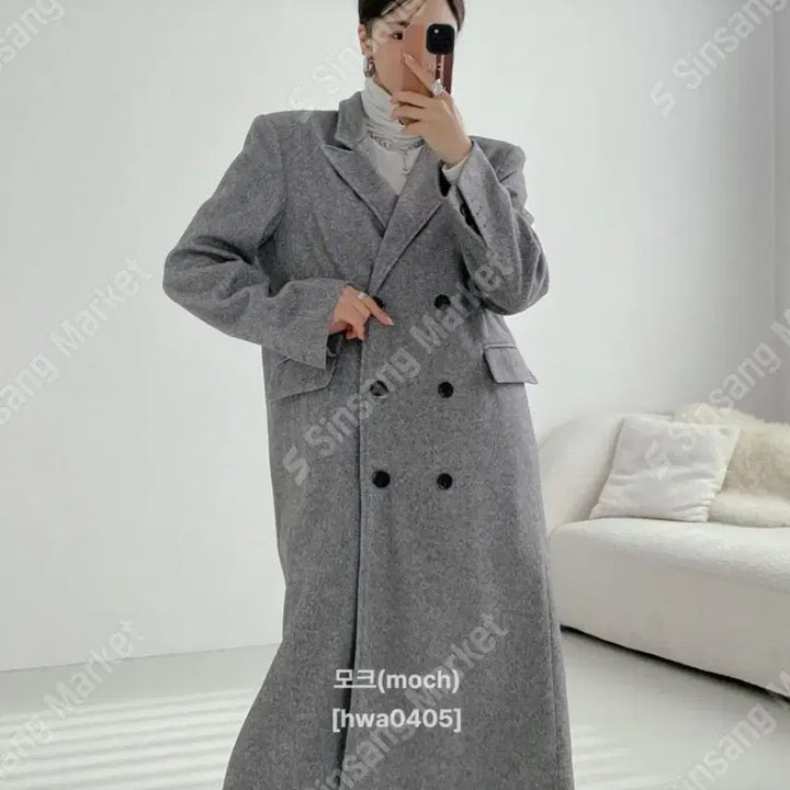 [BUNJANG] Herringbone Oversized Long Jacket / 헤링본 박시 롱자켓(새상품)팔로우특가.신상