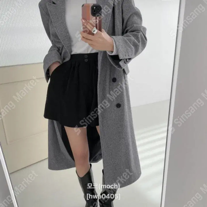 [BUNJANG] Herringbone Oversized Long Jacket / 헤링본 박시 롱자켓(새상품)팔로우특가.신상