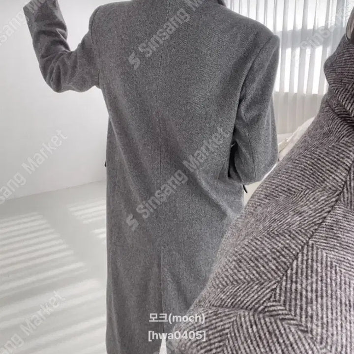 [BUNJANG] Herringbone Oversized Long Jacket / 헤링본 박시 롱자켓(새상품)팔로우특가.신상