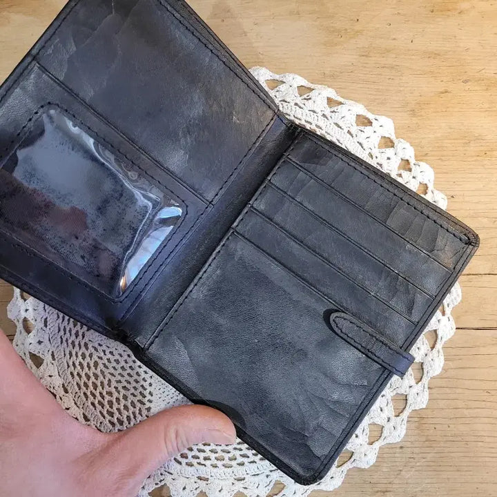 [BUNJANG] Vintage Leather Wallet / 빈티지 통가죽 지갑