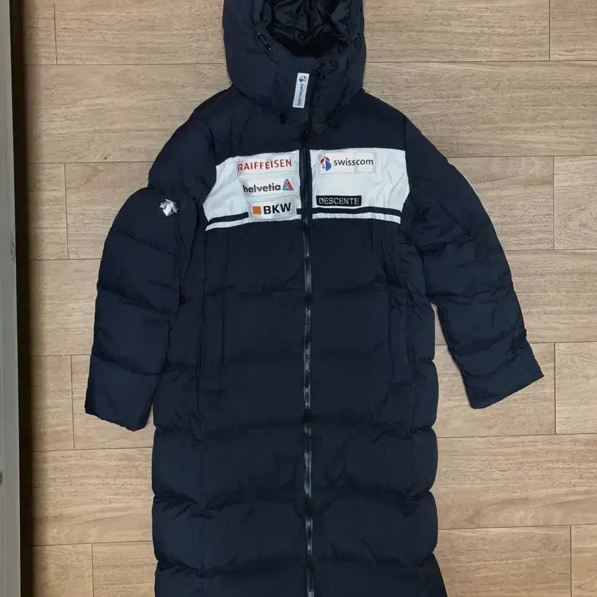 [BUNJANG] Descente Audi Black Long Padding M / 데상트 아우디 블랙 롱패딩 M