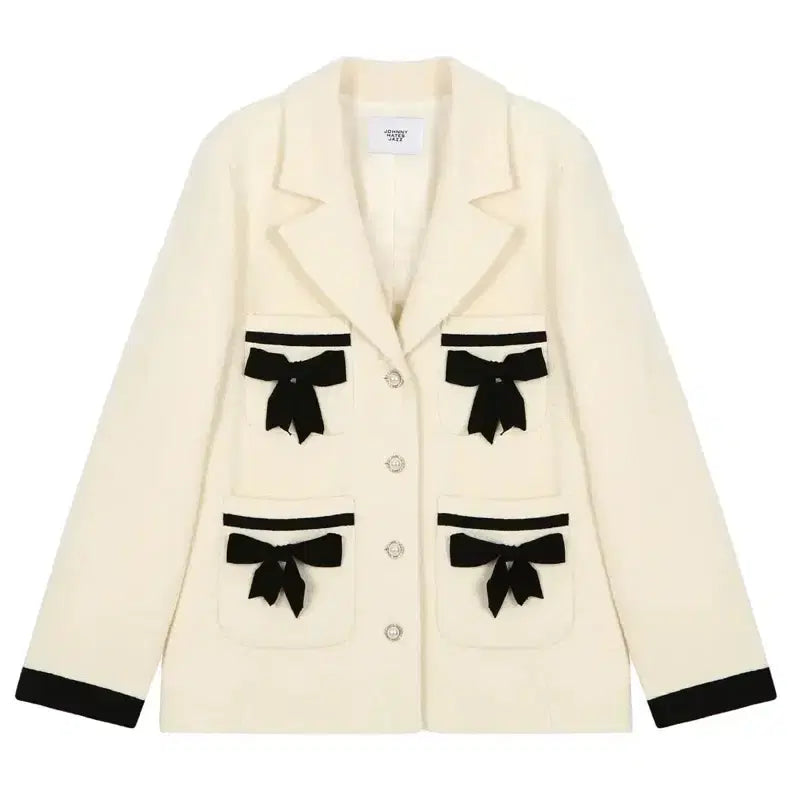 [BUNJANG] Johnny Hates Jazz Ribbon Tweed Jacket Ivory / 쟈니헤잇재즈  리본 트위드 재킷 아이보리