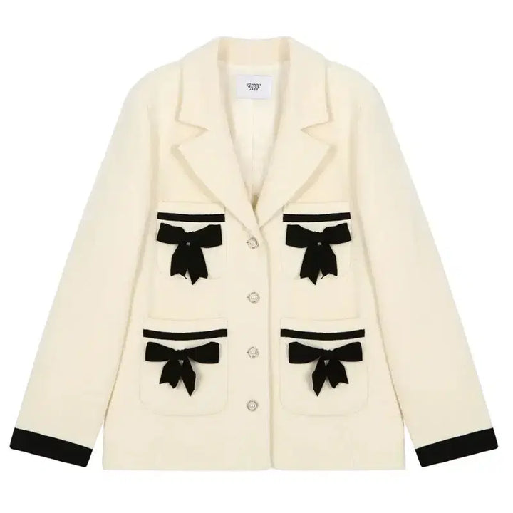 [BUNJANG] Johnny Hates Jazz Ribbon Tweed Jacket Ivory / 쟈니헤잇재즈  리본 트위드 재킷 아이보리