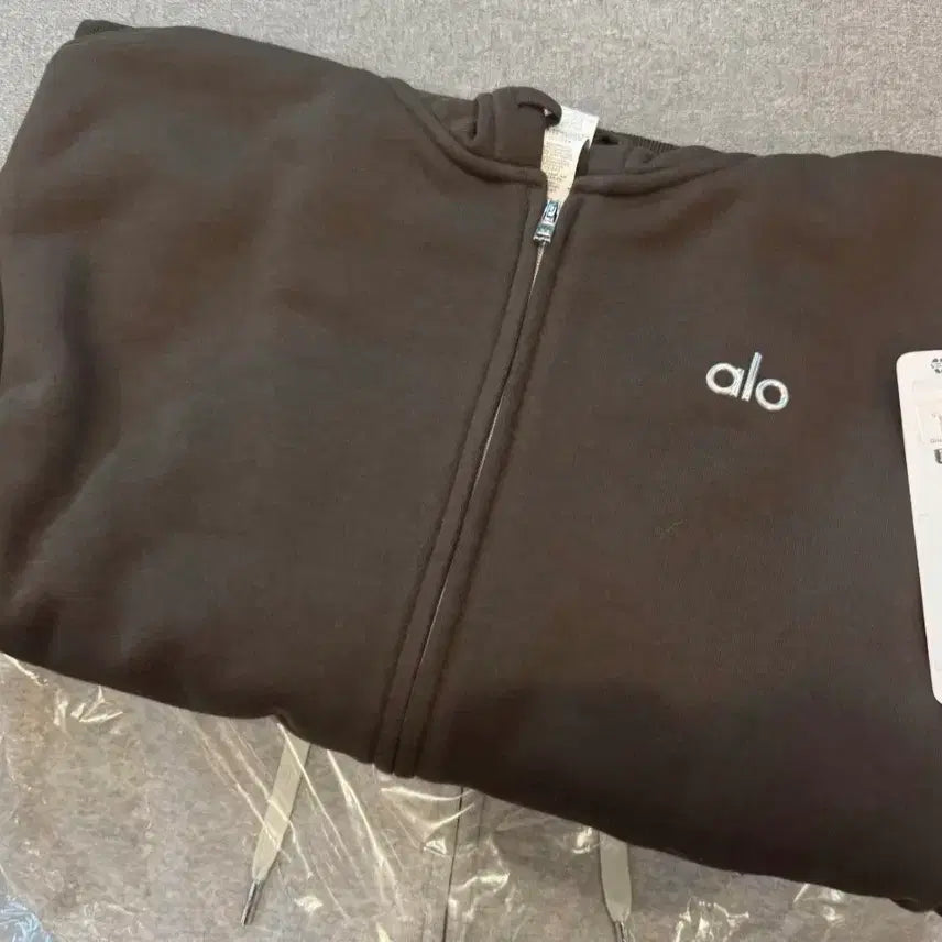[BUNJANG] Allo Black/Grey/Espresso Hoodie Zip-up / 알로 블랙/그레이 /에스프레소 후드집업