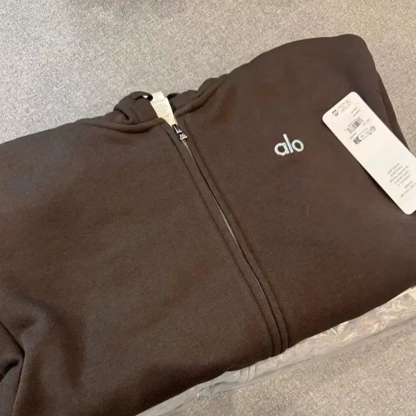 [BUNJANG] Allo Black/Grey/Espresso Hoodie Zip-up / 알로 블랙/그레이 /에스프레소 후드집업