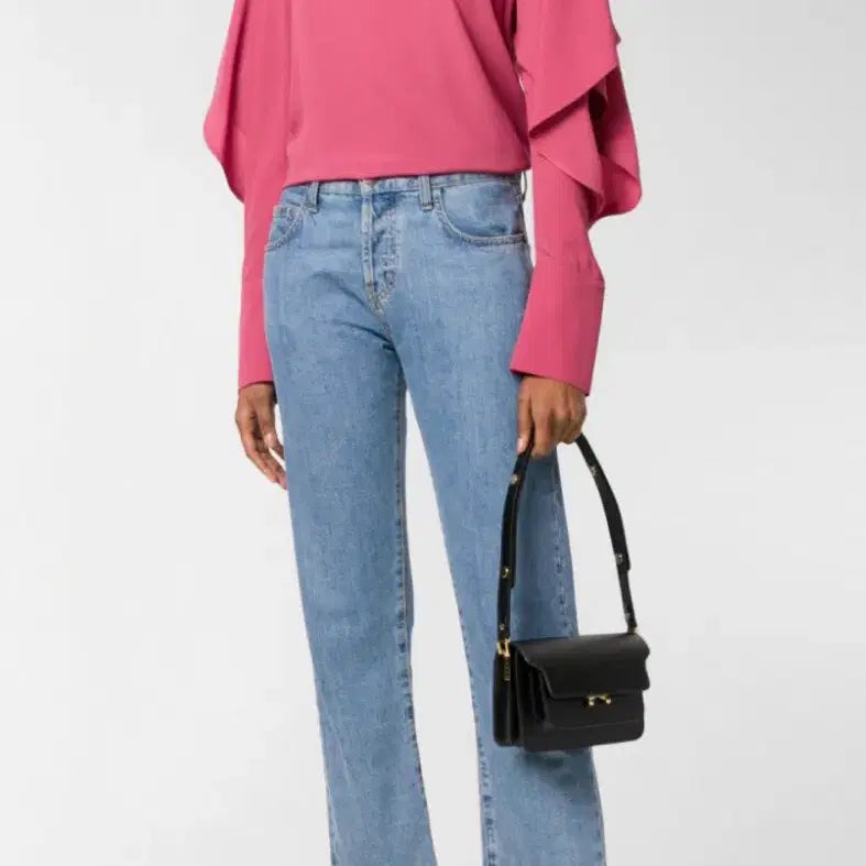 [BUNJANG] Marni Trunk Mini Shoulder Bag Saffiano Black / 마르니 트렁크 미니 숄더백 사피아노 블랙