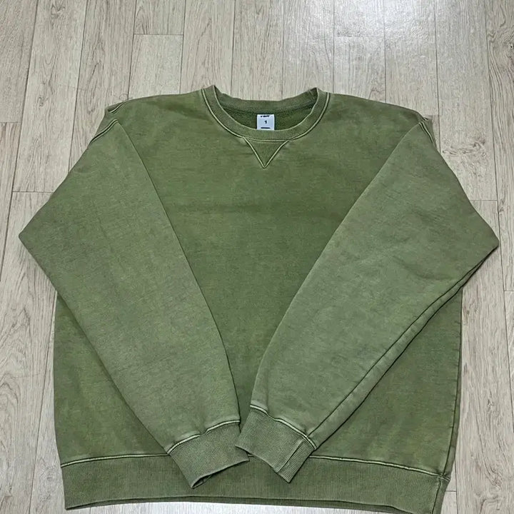 [BUNJANG] Blindfiles Sage Green Sweatshirt / [1] 블라인드파일즈 스웻셔츠 세이지그린