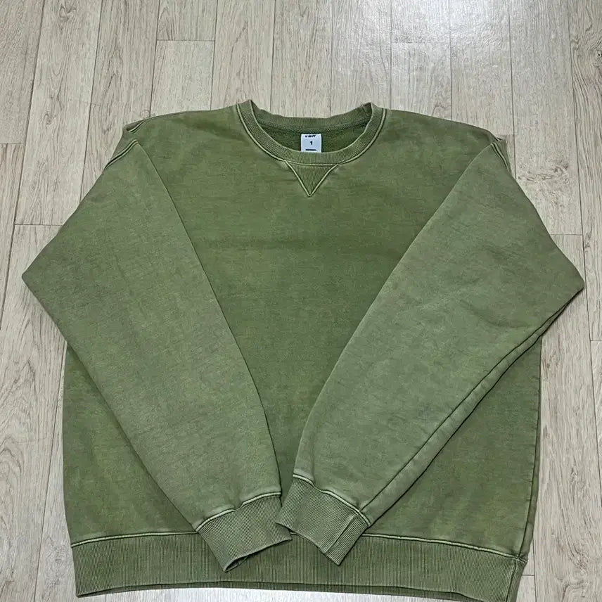 [BUNJANG] Blindfiles Sage Green Sweatshirt / [1] 블라인드파일즈 스웻셔츠 세이지그린