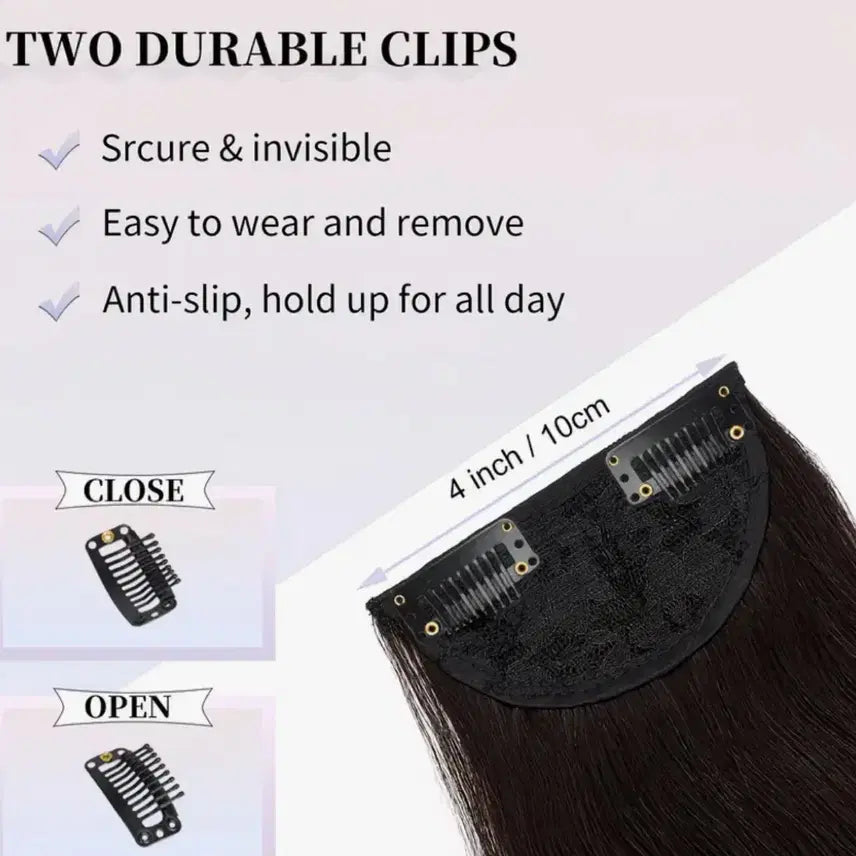 [BUNJANG] Wave BB Clip Dark Brown Hair Extension / 물결 웨이브 BB클립 붙임머리 다크브라운