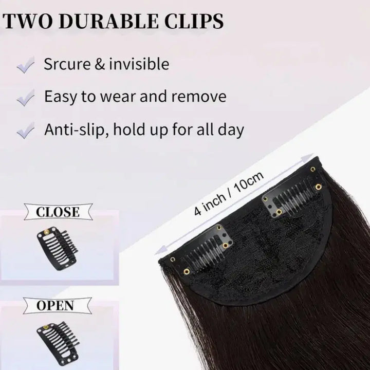 [BUNJANG] Wave BB Clip Dark Brown Hair Extension / 물결 웨이브 BB클립 붙임머리 다크브라운