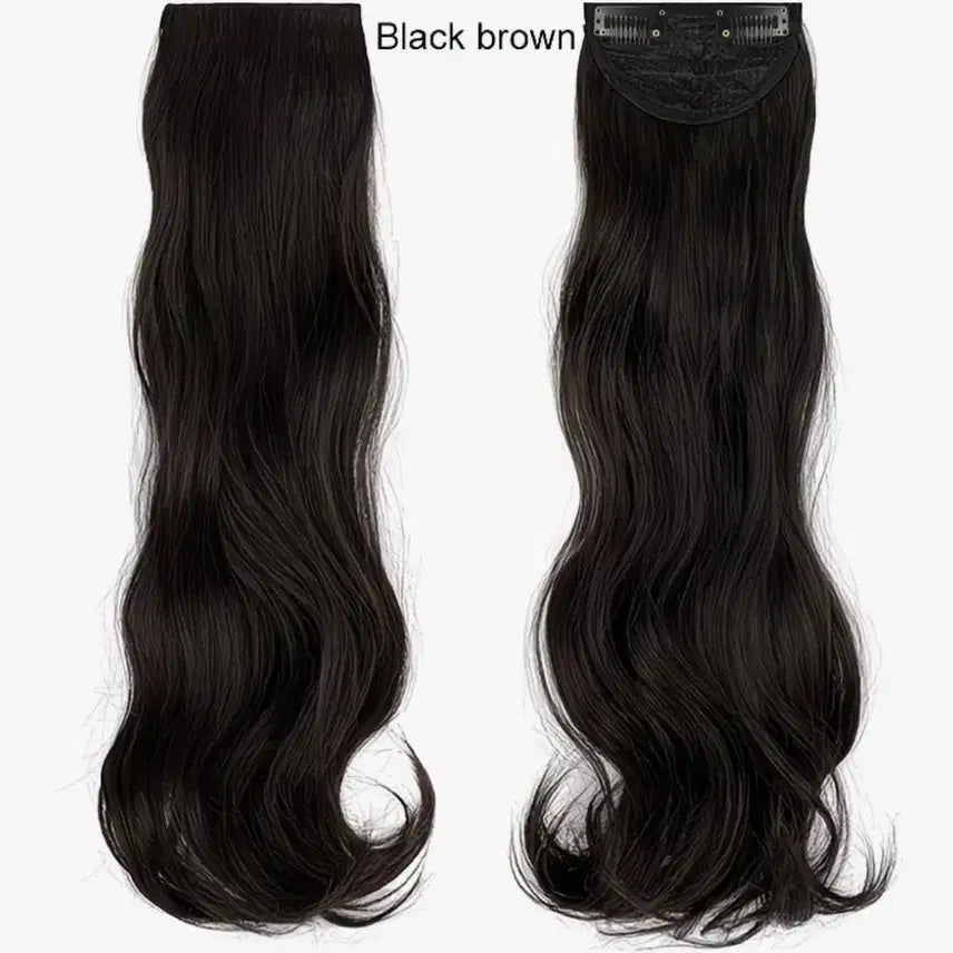 [BUNJANG] Wave BB Clip Dark Brown Hair Extension / 물결 웨이브 BB클립 붙임머리 다크브라운