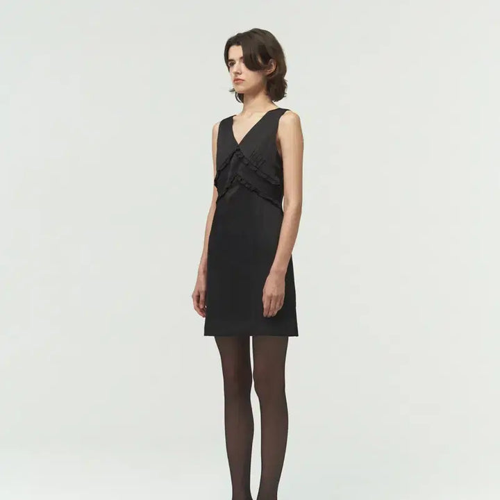 [BUNJANG] Lea Serena Frill Dress / Black / 르에 lea SERENA FRILL DRESS / BLACK