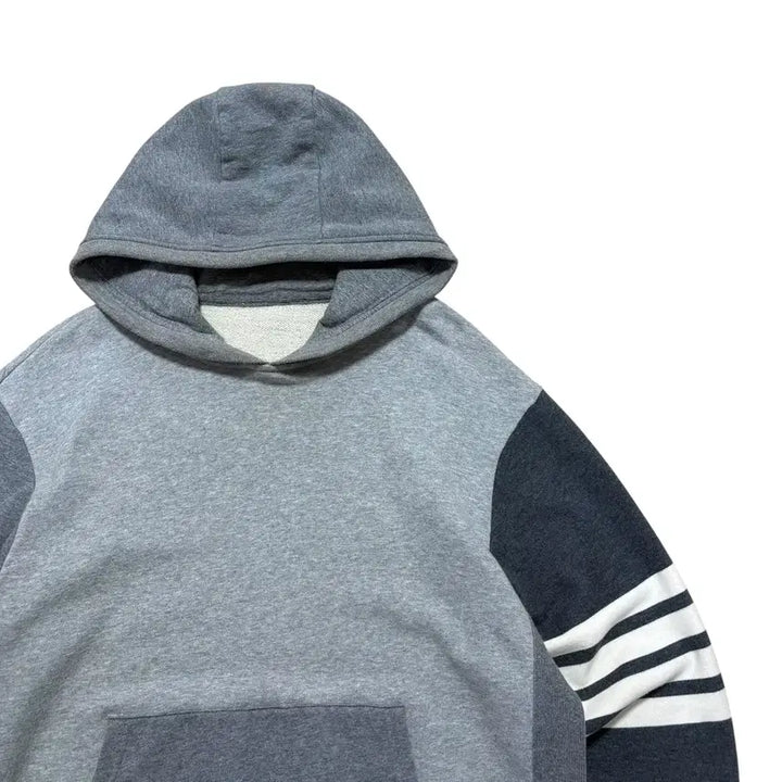 [BUNJANG] Thom Browne Striped Armband Hoodie Gray / 톰브라운 사선완장 후드티