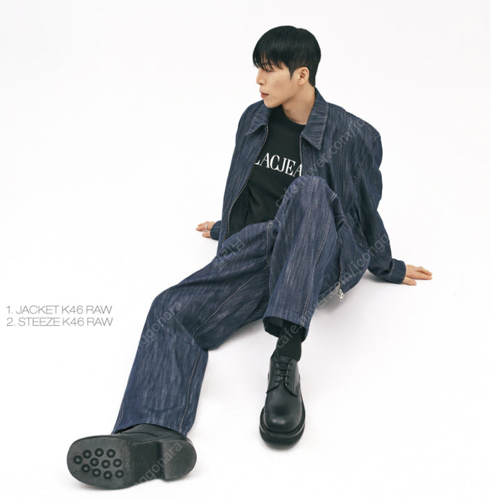 [BUNJANG] Kkangstylist X Pleak Jacket &amp; Jeans Set / 깡스타일리스트 X 플랙 자켓 M , 스티즈 K46 로우 32