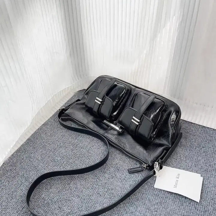[BUNJANG] Matinkim Black Pocket Shoulder Bag / 마뗑킴 블랙 포켓 숄더백
