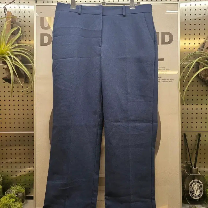 [BUNJANG] Navy Basic Cotton Slacks / 네이비 기본 면바지 슬랙스