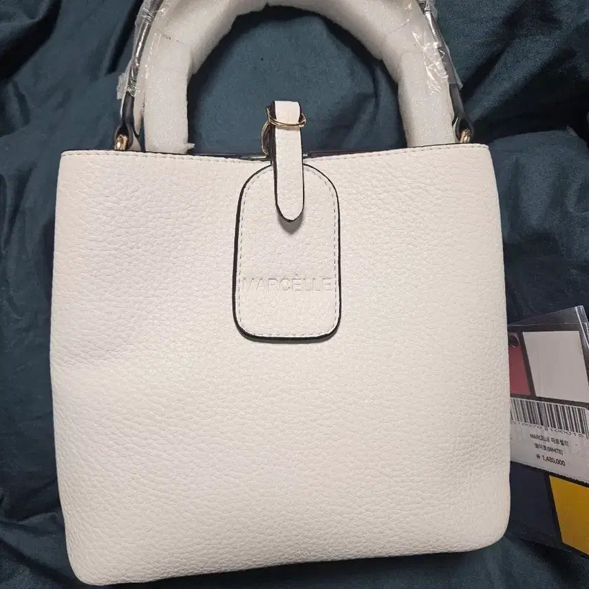 [BUNJANG] Marcel White Leather Tote Bag / 마르셀르 화이트 가죽 토트백 새상품