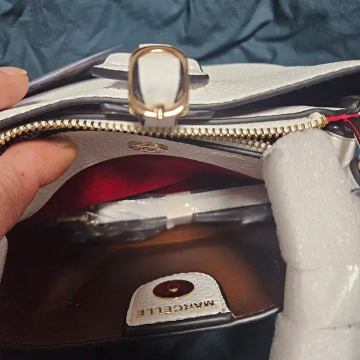 [BUNJANG] Marcel White Leather Tote Bag / 마르셀르 화이트 가죽 토트백 새상품