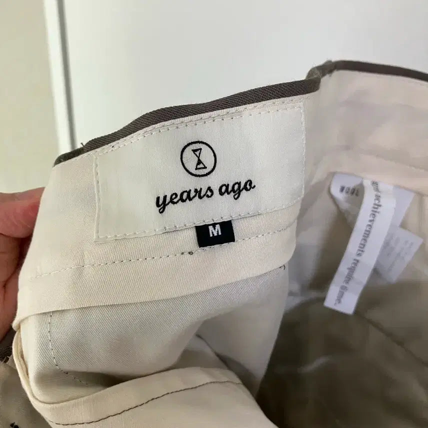 [BUNJANG] Years Ago Two Tuck Wide Tapered Pants Olive M / 이얼즈어고 투턱 와이드 테이퍼드 팬츠 올리브 M