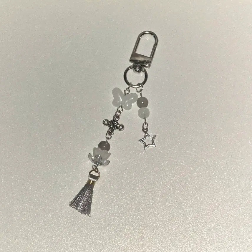 [BUNJANG] Oriental Butterfly Tassel Bead Keychain/Bookmark / 동양풍 나비 태슬 비즈 키링 책갈피