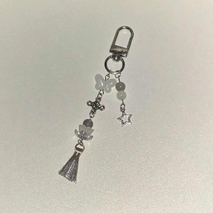 [BUNJANG] Oriental Butterfly Tassel Bead Keychain/Bookmark / 동양풍 나비 태슬 비즈 키링 책갈피