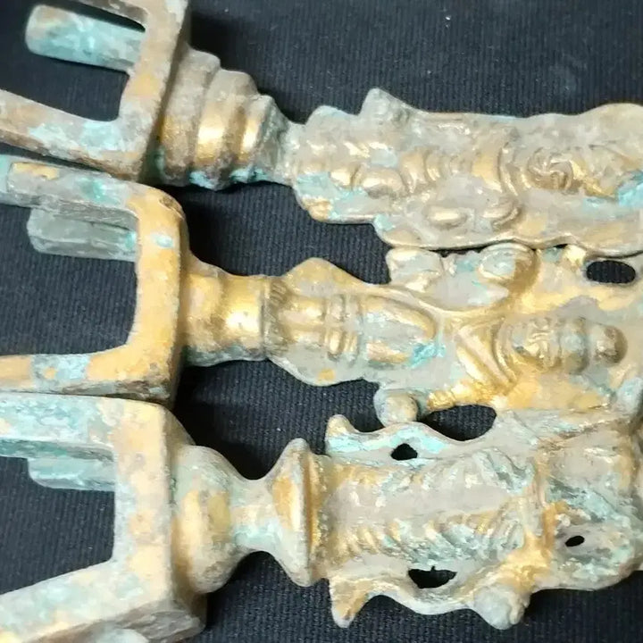 [BUNJANG] Antique Bronze Buddhist Statues Bundle Set / 판매자 소장품 금채 청동 3전불 일괄 처분
