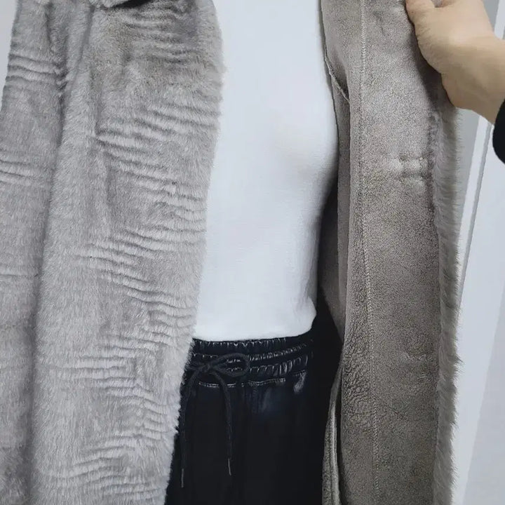 [BUNJANG] High-Quality Mink Eco-Fur Half Coat / <새상품>고퀄 밍크 에코퍼 페이크퍼 하프코트