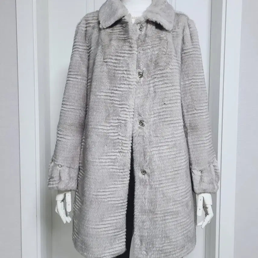 [BUNJANG] High-Quality Mink Eco-Fur Half Coat / <새상품>고퀄 밍크 에코퍼 페이크퍼 하프코트