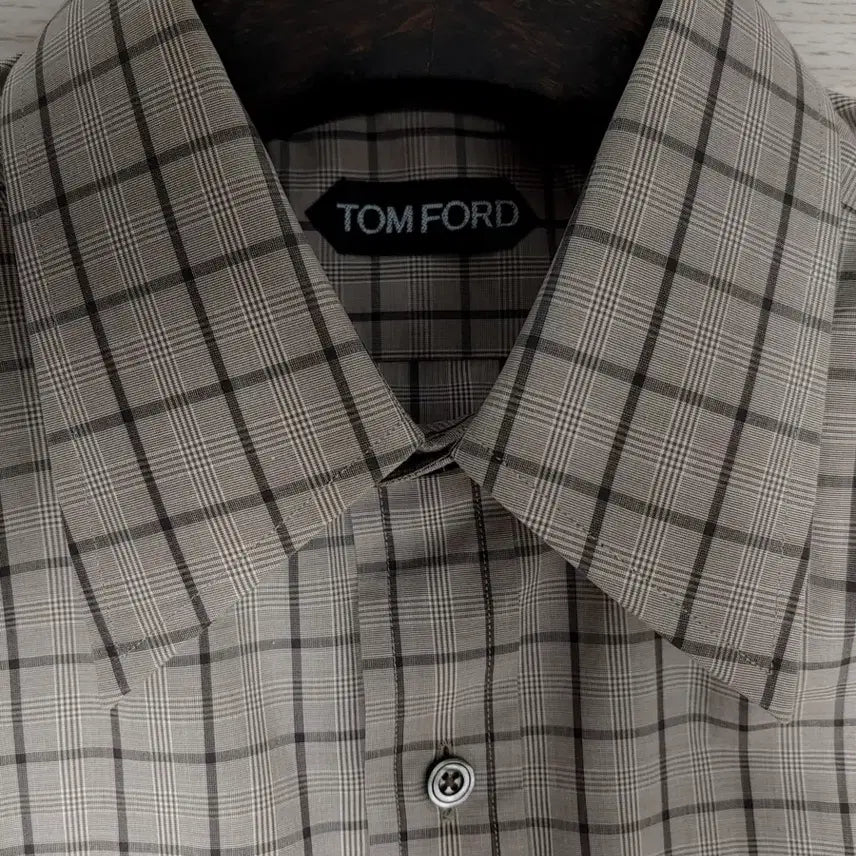 [BUNJANG] Tom Ford Brown Glen Check Shirt / 톰포드 브라운 글렌체크셔츠