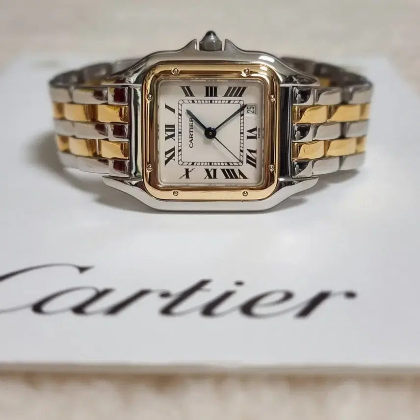 [BUNJANG] Cartier Panthère 18K Two-Tone Combo Watch / 까르띠에 팬더 18K 두줄 콤비 M 쿼츠 남녀공용 시계