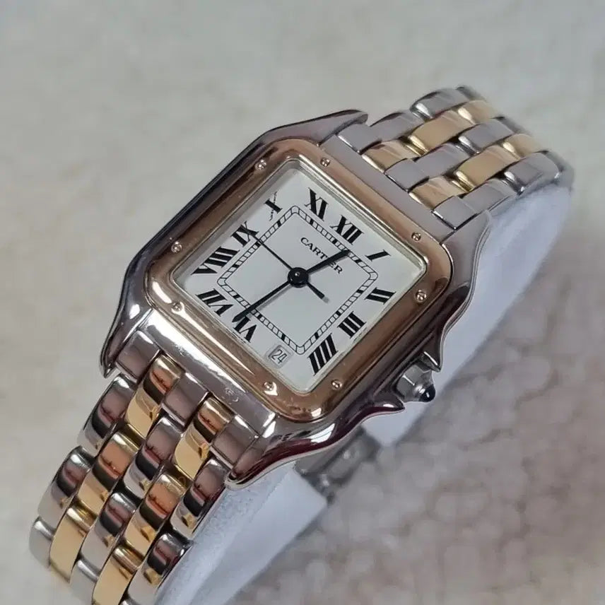 [BUNJANG] Cartier Panthère 18K Two-Tone Combo Watch / 까르띠에 팬더 18K 두줄 콤비 M 쿼츠 남녀공용 시계