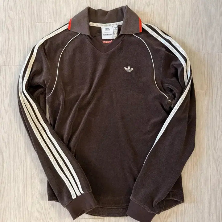 [BUNJANG] Adidas Wales Bonner Velour Long Sleeve T-shirt / 아디다스 웨일스 보너 벨루어 긴팔티 브라운 s